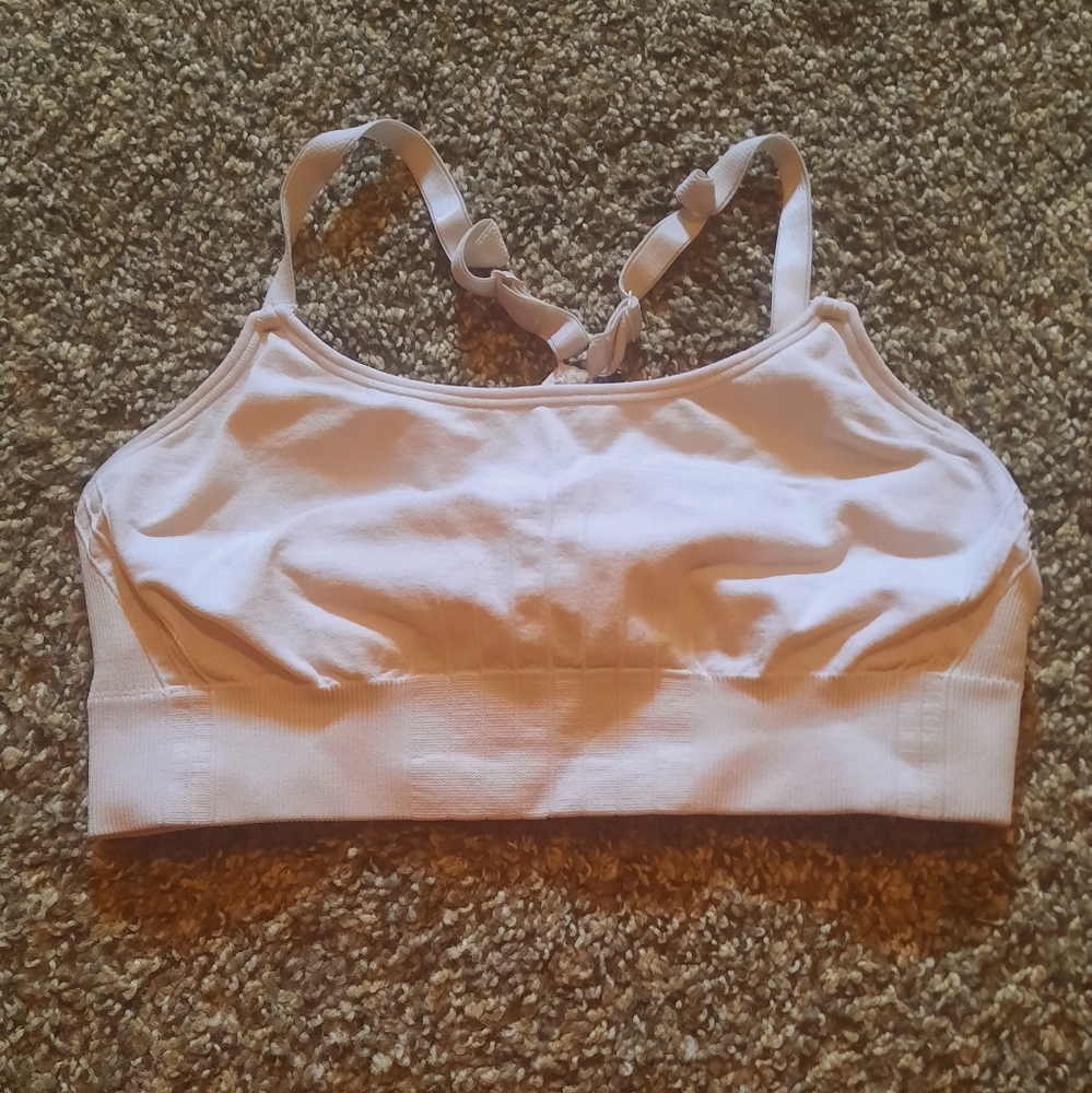 Champion White with texture Sports Bra Size M